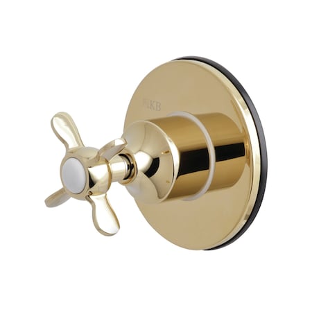 Kingston Brass KS3032BEX Single-Handle Three-Way Diverter Valve with Trim Kit, Polished Brass KS3032BEX